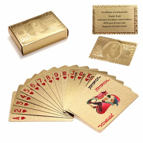 24K GOLD-PLATED PLAYING CARDS WITH CASE 24K GOLD-PLATED PLAYING CARDS WITH CASE