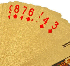 24K GOLD-PLATED PLAYING CARDS WITH CASE